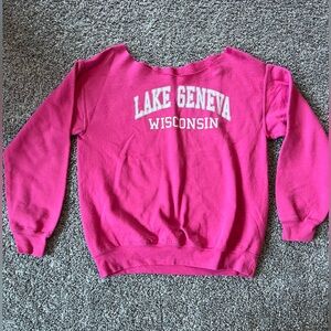 Pink Lake Geneva Wisconsin Sweatshirt